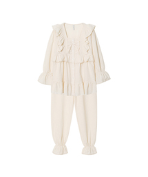 LUNALUZ STUDIO（ルナルス）の「Women's Rainier Long Sleeve Square Neck Two Piece Pajamas（ルームウェア/パジャマ）」