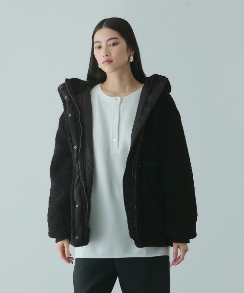 VICKY（ビッキー）の「ショートボアナカワタドロストブルゾン（ブルゾン・レディース・ブラック/ブラウン・M）」の22枚目の写真