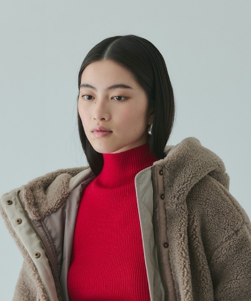 VICKY（ビッキー）の「ショートボアナカワタドロストブルゾン（ブルゾン・レディース・ブラック/ブラウン・M）」の12枚目の写真