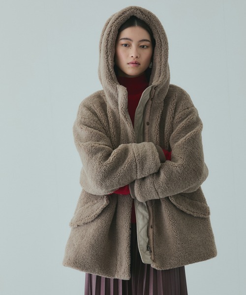 VICKY（ビッキー）の「ショートボアナカワタドロストブルゾン（ブルゾン・レディース・ブラック/ブラウン・M）」の13枚目の写真