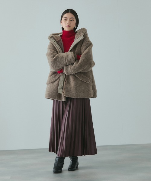 VICKY（ビッキー）の「ショートボアナカワタドロストブルゾン（ブルゾン・レディース・ブラック/ブラウン・M）」の19枚目の写真