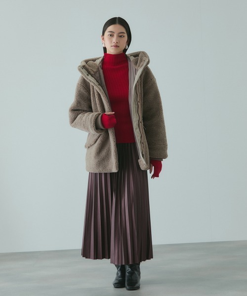 VICKY（ビッキー）の「ショートボアナカワタドロストブルゾン（ブルゾン・レディース・ブラック/ブラウン・M）」の20枚目の写真