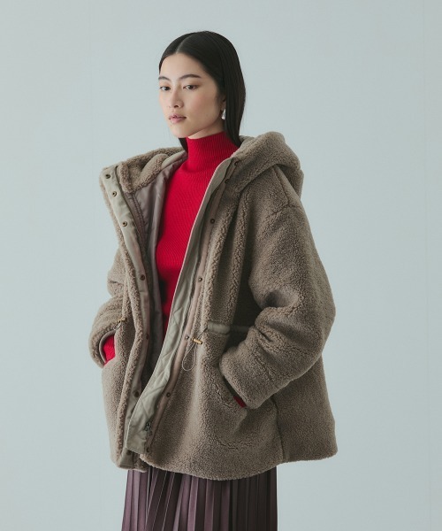 VICKY（ビッキー）の「ショートボアナカワタドロストブルゾン（ブルゾン・レディース・ブラック/ブラウン・M）」の14枚目の写真