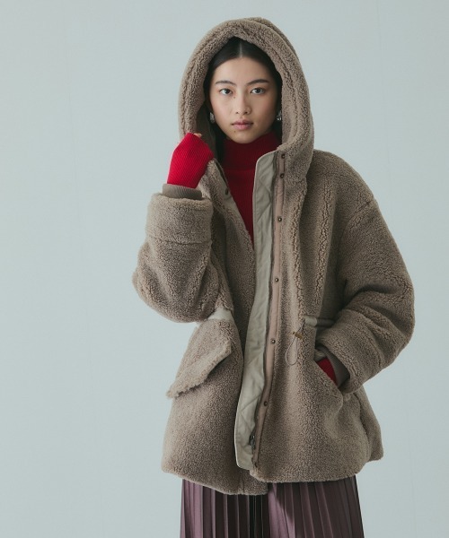 VICKY（ビッキー）の「ショートボアナカワタドロストブルゾン（ブルゾン・レディース・ブラック/ブラウン・M）」の18枚目の写真