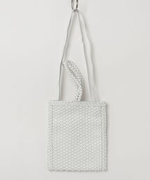 【Swaraj/スワラージ】手編みメッシュレザー2WAY mini BAG(牛革)