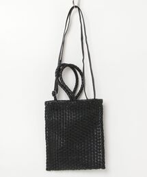 【Swaraj/スワラージ】手編みメッシュレザー2WAY mini BAG（牛革）