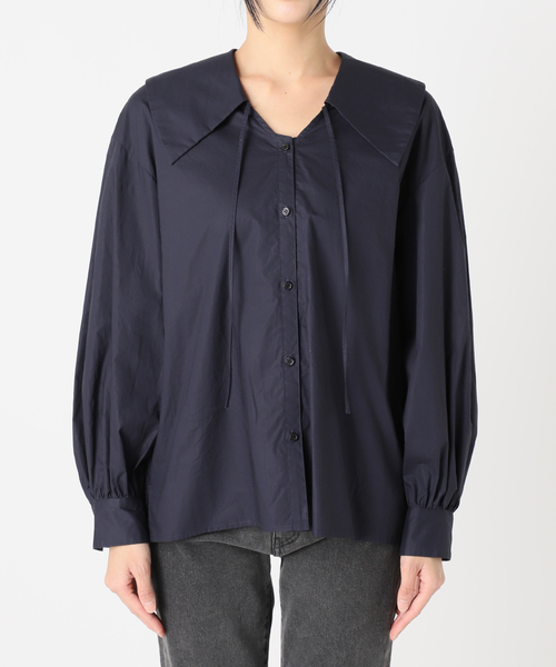 JOURNAL STANDARD relume(ジャーナルスタンダード レリューム)の「《追加 / 新色》ビッグカラーブラウス(シャツ/ブラウス・レディース・ブルー系その他/ホワイト・FREE)」の5枚目の写真