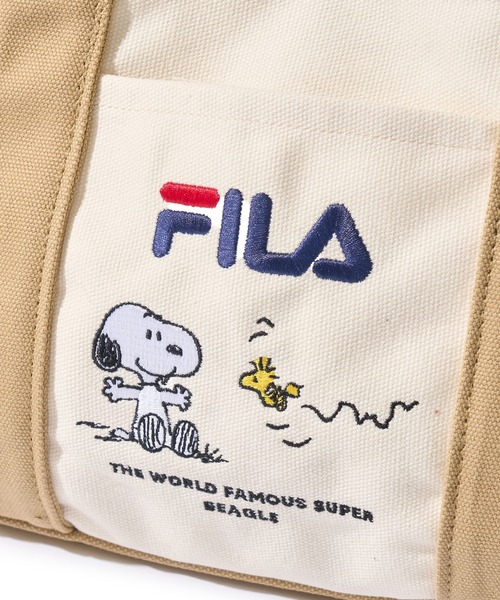 FILA(フィラ)の「【FILA × PEANUTS】コラボ ミニトートバッグ(トートバッグ・レディース・ベージュ/ブラック・FREE)」の11枚目の写真