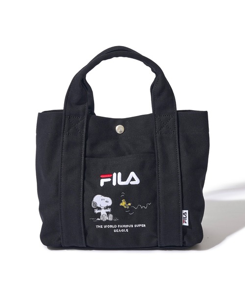 FILA(フィラ)の「【FILA × PEANUTS】コラボ ミニトートバッグ(トートバッグ・レディース・ベージュ/ブラック・FREE)」の4枚目の写真
