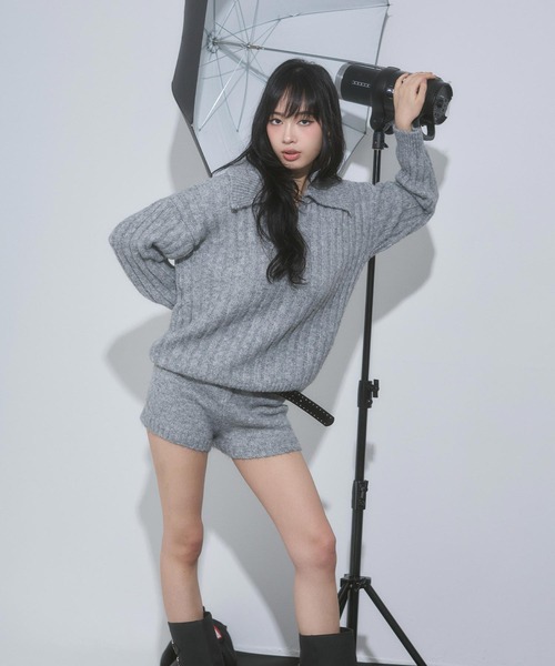 ENVYM（アンビー）の「コンパクト リブニット ショートパンツ（その他パンツ・レディース・ブラウン/ピンク/グレー・FREE）」の11枚目の写真