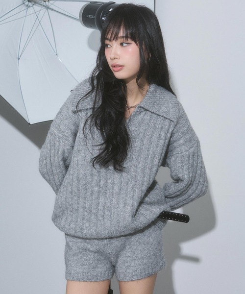 ENVYM（アンビー）の「コンパクト リブニット ショートパンツ（その他パンツ・レディース・ブラウン/ピンク/グレー・FREE）」の12枚目の写真