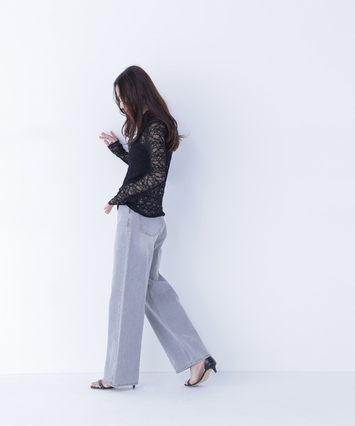 NATURAL BEAUTY BASIC(ナチュラルビューティーベーシック)の「◇レースハイネックカットソー(Tシャツ/カットソー・レディース・オフホワイト/ブラック・FREE)」の13枚目の写真