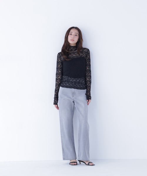 NATURAL BEAUTY BASIC(ナチュラルビューティーベーシック)の「◇レースハイネックカットソー(Tシャツ/カットソー・レディース・オフホワイト/ブラック・FREE)」の17枚目の写真