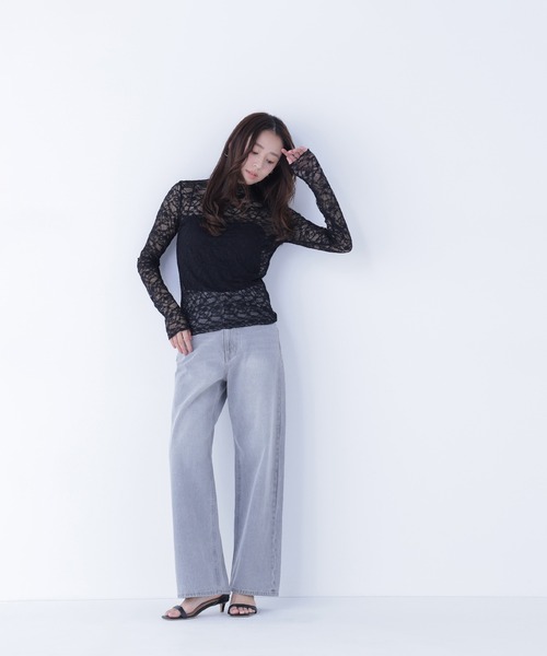 NATURAL BEAUTY BASIC(ナチュラルビューティーベーシック)の「◇レースハイネックカットソー(Tシャツ/カットソー・レディース・オフホワイト/ブラック・FREE)」の19枚目の写真