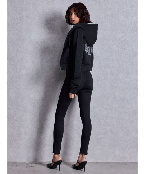 GYDA(ジェイダ)の「ハイウエストウエストクロススキニーデニムパンツ(デニムパンツ・レディース・インディゴブルー/ブラック/ライトブルー・MEDIUM/SMALL/X-SMALL/LARGE)」の12枚目の写真