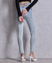 GYDA | ハイウエストウエストクロススキニーデニムパンツ(デニムパンツ)
