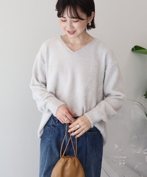 Vネックフェアリーニットプルオーバー
