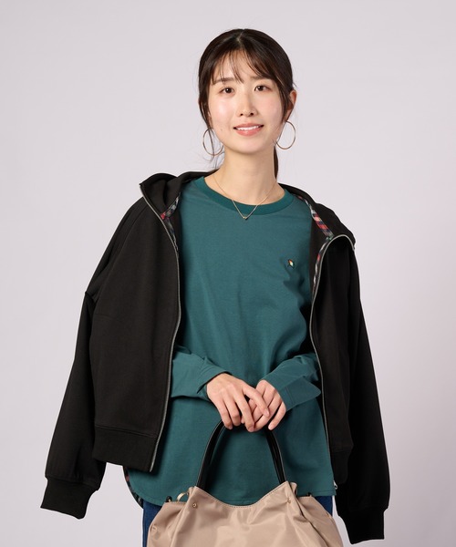 Arnold Palmer（アーノルドパーマー）の「シェア ラウンドヘム ロングスリーブTシャツ（Tシャツ/カットソー・レディース・ホワイト/ブラック/杢グレー/グリーン・S/M/L/LL/XS）」の4枚目の写真