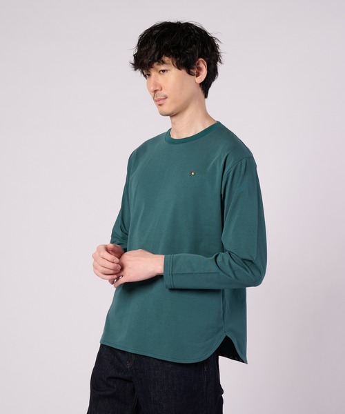 Arnold Palmer(アーノルドパーマー)の「シェア ラウンドヘム ロングスリーブTシャツ(Tシャツ/カットソー・レディース・ホワイト/ブラック/杢グレー/グリーン・S/M/L/LL/XS)」の6枚目の写真