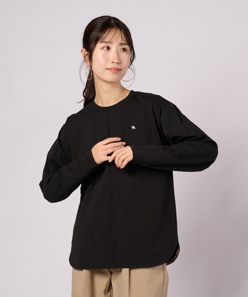 Arnold Palmer(アーノルドパーマー)の「シェア ラウンドヘム ロングスリーブTシャツ(Tシャツ/カットソー・レディース・ホワイト/ブラック/杢グレー/グリーン・S/M/L/LL/XS)」の16枚目の写真
