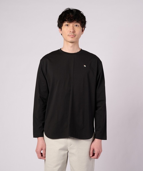 Arnold Palmer(アーノルドパーマー)の「シェア ラウンドヘム ロングスリーブTシャツ(Tシャツ/カットソー・レディース・ホワイト/ブラック/杢グレー/グリーン・S/M/L/LL/XS)」の8枚目の写真