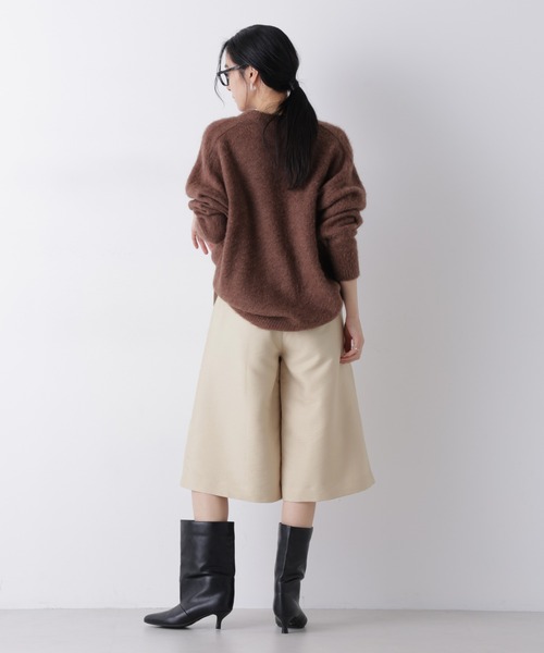 NANO universe(ナノユニバース)の「エアリーツイルボリュームキュロットパンツ(その他パンツ・レディース・ベージュ/ブラック・S/M)」の18枚目の写真