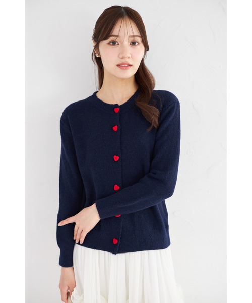 tocco closet(トッコ クローゼット)の「【ZOZO限定】ミニハート釦ニットカーディガン(カーディガン/ボレロ・レディース・ブラック/ネイビー/グレー・M)」の19枚目の写真