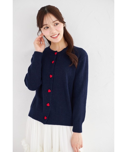 tocco closet(トッコ クローゼット)の「【ZOZO限定】ミニハート釦ニットカーディガン(カーディガン/ボレロ・レディース・ブラック/ネイビー/グレー・M)」の20枚目の写真
