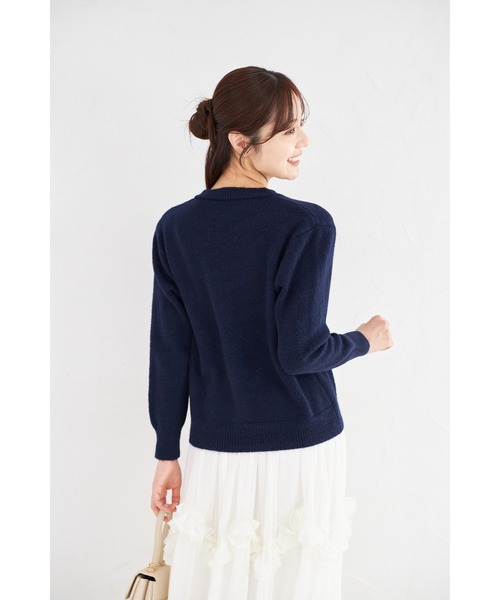 tocco closet(トッコ クローゼット)の「【ZOZO限定】ミニハート釦ニットカーディガン(カーディガン/ボレロ・レディース・ブラック/ネイビー/グレー・M)」の21枚目の写真