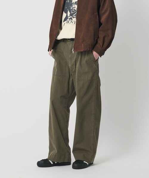 BEAUTY&YOUTH UNITED ARROWS(ビューティーアンドユースユナイテッドアローズ)の「ヘリンボーン ツイル ベイカーパンツ(カーゴパンツ・メンズ・オリーブ/ブラック・M/S/L/XL)」の3枚目の写真