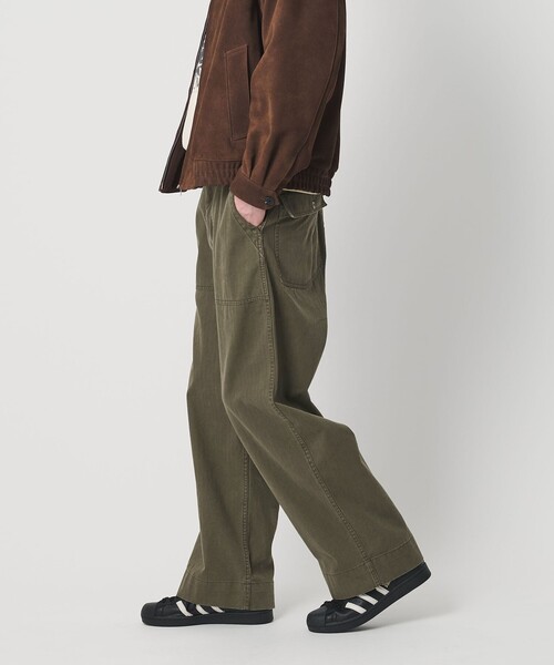 BEAUTY&YOUTH UNITED ARROWS(ビューティーアンドユースユナイテッドアローズ)の「ヘリンボーン ツイル ベイカーパンツ(カーゴパンツ・メンズ・オリーブ/ブラック・M/S/L/XL)」の4枚目の写真