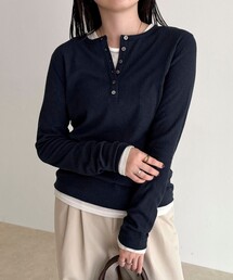 fredy emue | シアーテレコヘンリーネックプルオーバー(Tシャツ/カットソー)