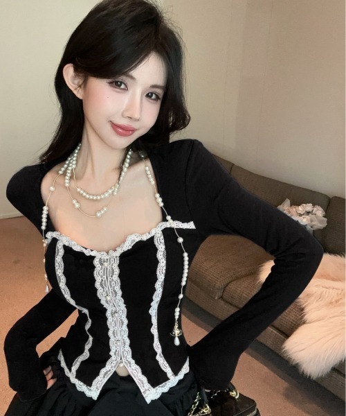 mama SLY LIC FRONT ZIP コルセット SLY（スライ）の「【限定展開】METALIC FRONT ZIP CORSET メタリック