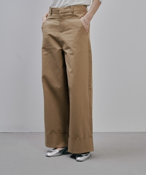 Julep(ジュレップ)の「chino Wide Pants(チノパンツ・レディース・アイボリー/ベージュ/ブラック・SMALL/MEDIUM)」の2枚目の写真