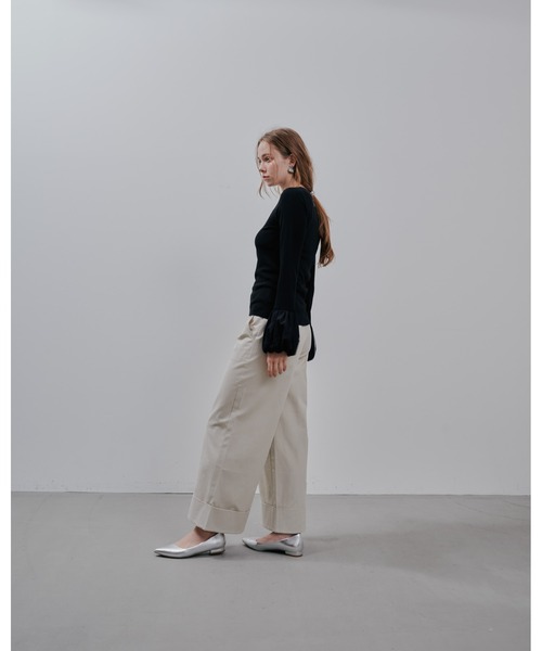 Julep(ジュレップ)の「chino Wide Pants(チノパンツ・レディース・アイボリー/ベージュ/ブラック・SMALL/MEDIUM)」の6枚目の写真