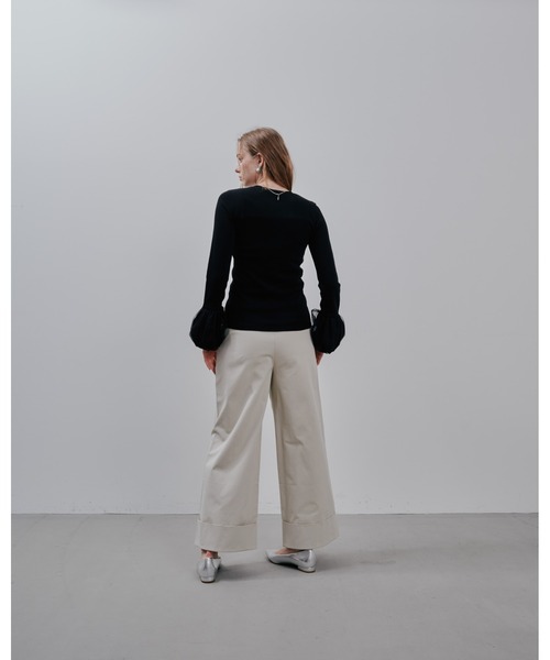 Julep(ジュレップ)の「chino Wide Pants(チノパンツ・レディース・アイボリー/ベージュ/ブラック・SMALL/MEDIUM)」の7枚目の写真