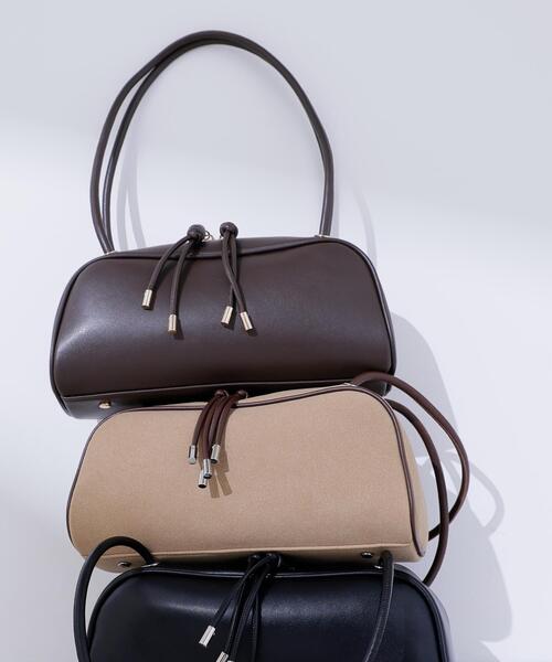 NATURAL BEAUTY BASIC(ナチュラルビューティーベーシック)の「【Oggi.jp掲載】スリーズボストンバッグ(ボストンバッグ・レディース・ベージュ系その他/ダークブラウン/ブラック・フリ-)」の3枚目の写真