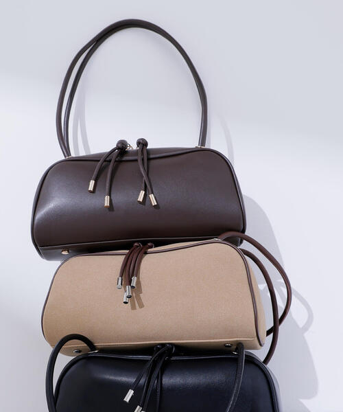 NATURAL BEAUTY BASIC（ナチュラルビューティーベーシック）の「◇スリーズボストンバッグ（ボストンバッグ・レディース・ベージュ系その他/ダークブラウン/ブラック・ﾌﾘ-）」の3枚目の写真