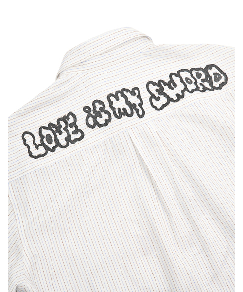 LORES(ロアス)の「ラッキーストライプ半袖シャツ - ホワイト(シャツ/ブラウス・レディース・その他・S/M/L)」の4枚目の写真