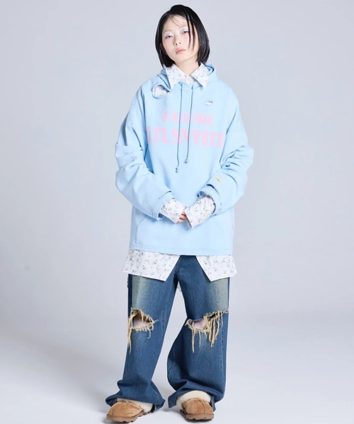 Little sunny bite（リトルサニーバイト）の「littlesunnybite/リトルサニーバイト/Jadore LSB hoodie（パーカー・レディース・ブラック/ブルー/ホワイト・S/M）」の9枚目の写真
