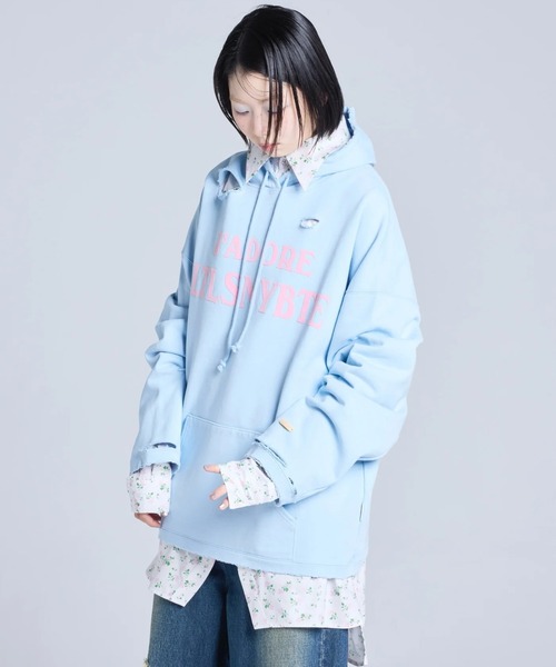 Little sunny bite（リトルサニーバイト）の「littlesunnybite/リトルサニーバイト/Jadore LSB hoodie（パーカー・レディース・ブラック/ブルー/ホワイト・S/M）」の8枚目の写真