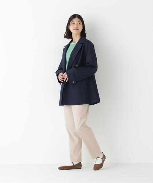 human woman（ヒューマンウーマン）の「◆【定番】サテンストレッチ細身ストレートパンツ（その他パンツ・レディース・ベージュ/グレー系その他・SMALL/MEDIUM）」の7枚目の写真