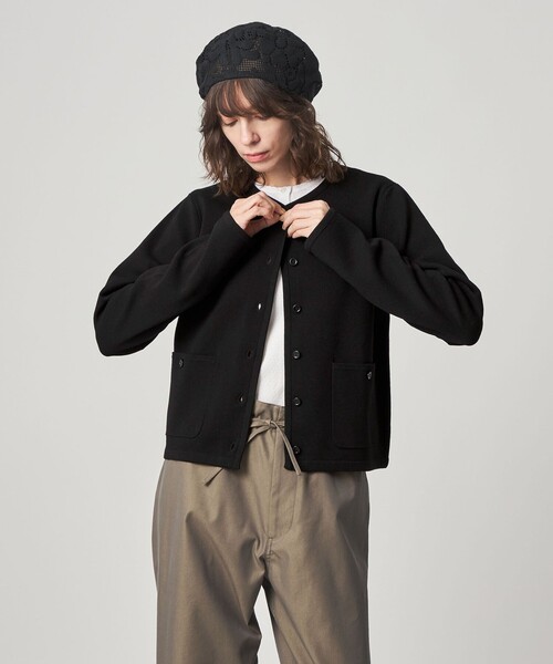 Steven Alan(スティーブンアラン)の「<Steven Alan>ミラノリブ ショートカーディガン(カーディガン/ボレロ・レディース・ダークブラウン/オフホワイト/ブラック・FREE)」の3枚目の写真