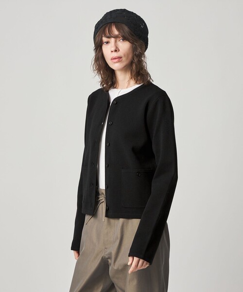 Steven Alan(スティーブンアラン)の「<Steven Alan>ミラノリブ ショートカーディガン(カーディガン/ボレロ・レディース・ダークブラウン/オフホワイト/ブラック・FREE)」の8枚目の写真