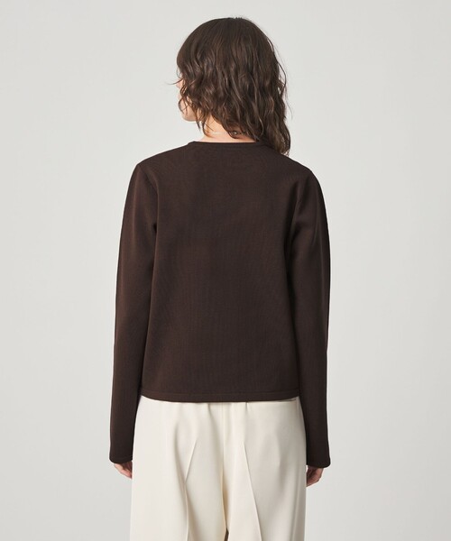 Steven Alan(スティーブンアラン)の「<Steven Alan>ミラノリブ ショートカーディガン(カーディガン/ボレロ・レディース・ダークブラウン/オフホワイト/ブラック・FREE)」の13枚目の写真