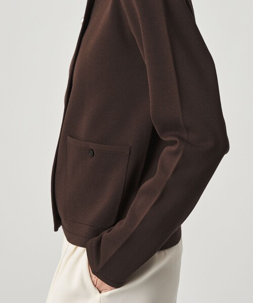 Steven Alan(スティーブンアラン)の「<Steven Alan>ミラノリブ ショートカーディガン(カーディガン/ボレロ・レディース・ダークブラウン/オフホワイト/ブラック・FREE)」の14枚目の写真