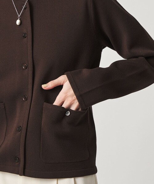 Steven Alan(スティーブンアラン)の「<Steven Alan>ミラノリブ ショートカーディガン(カーディガン/ボレロ・レディース・ダークブラウン/オフホワイト/ブラック・FREE)」の15枚目の写真