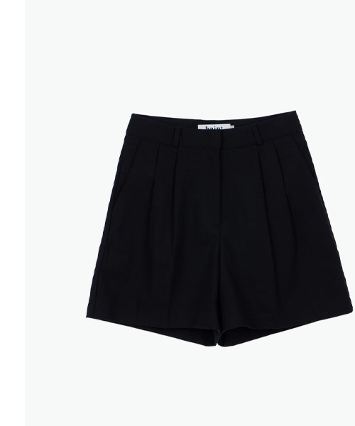 HAINT(ヘイント)の「CLASSIC COTTON PIN TUCK HALF PANTS_2COLORS_BLACK(その他パンツ・レディース・ブラック・M/S)」の2枚目の写真