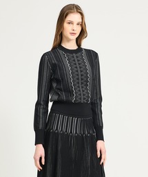 ESTNATION | ESTNATION / レース ジャガード クルーネック プルオーバー(ニット/セーター)