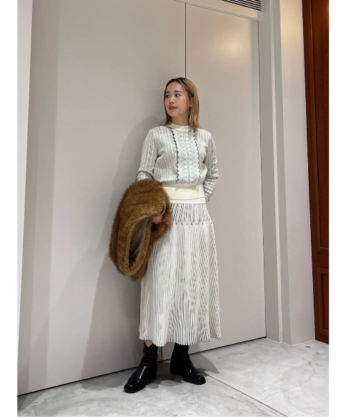 ESTNATION / レース ジャガード クルーネック プルオーバー ESTNATION / レース ジャガード クルーネック プルオーバー｜ESTNATION